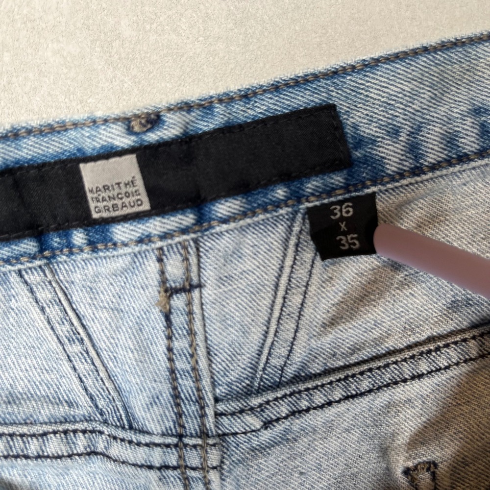 Marithe Francois Girbaud Carpenter Jeans Men 36x35 (actual 33") Blue Vintage 90s - Picture 4 of 11